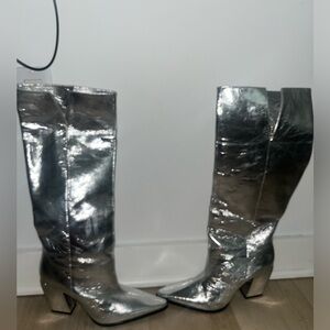 Zara Silver Boots